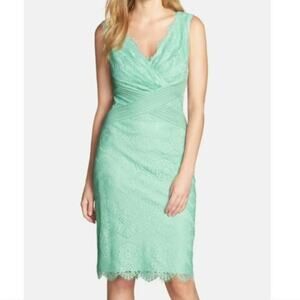 Tadashi Shoji Luele Lace V-neck Sleeveless Sheath Dress